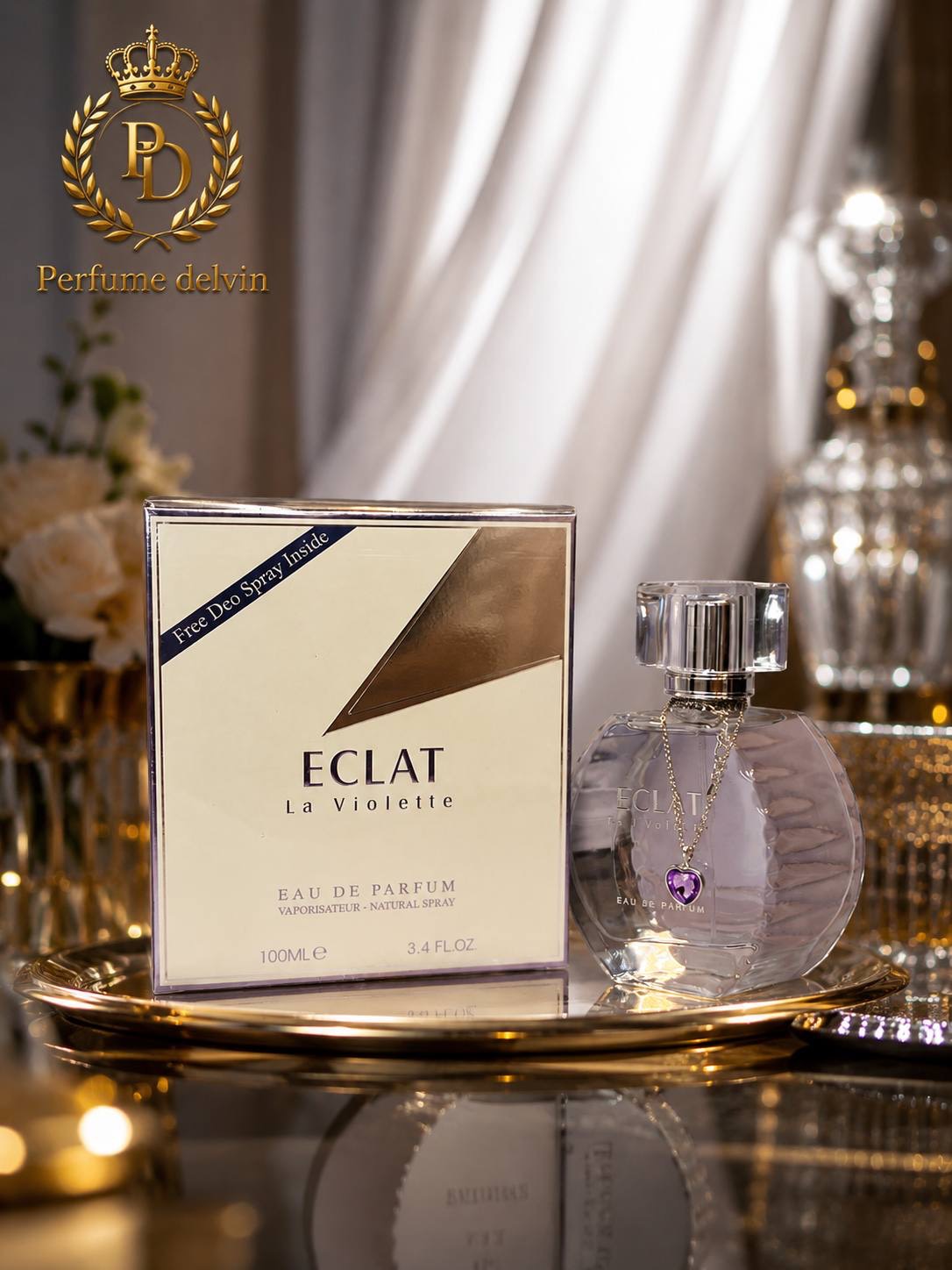 ادکلن زنانه لانوین اکلت فراگرنس ورد Fragrance World eclat la violette