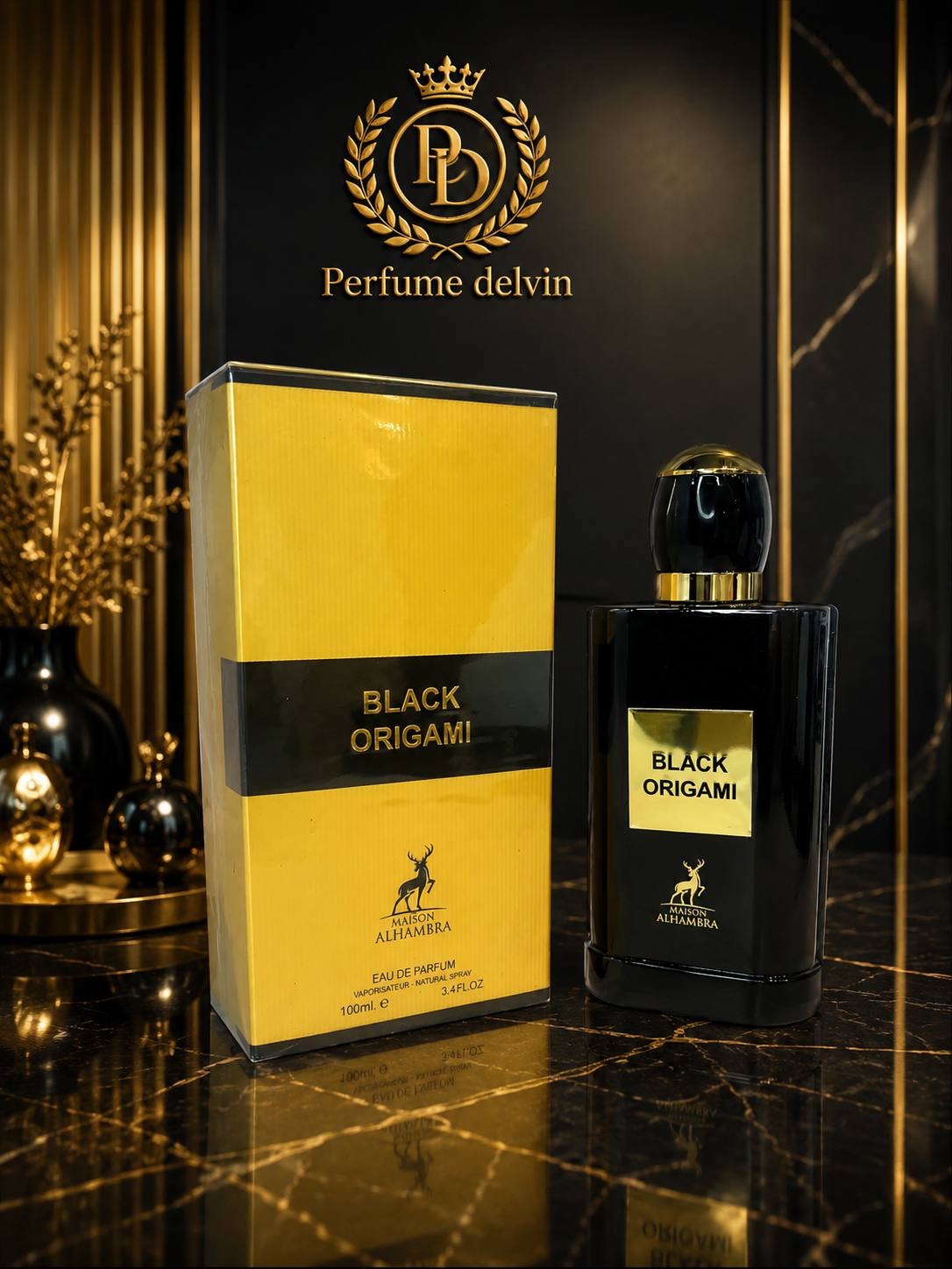 عطر ادکلن الحمبرا بلک اوریگامی (مشابه تام فرد بلک ارکید) | Alhambra Black Origami